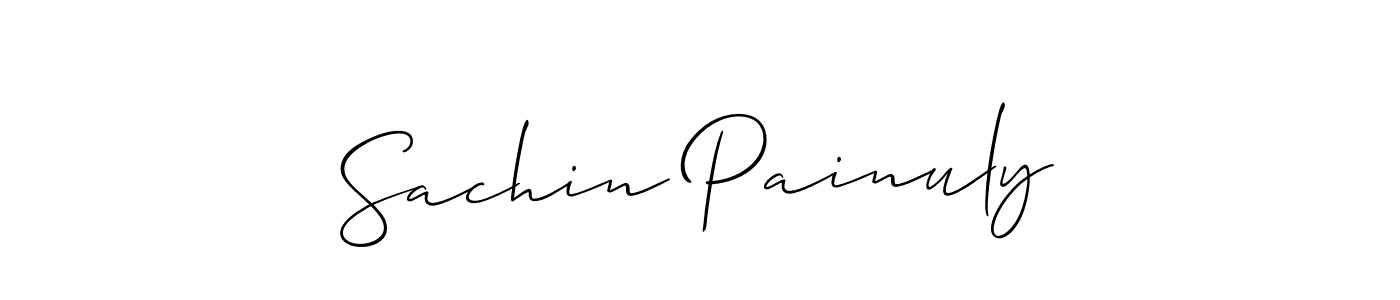 How to make Sachin Painuly name signature. Use Allison_Script style for creating short signs online. This is the latest handwritten sign. Sachin Painuly signature style 2 images and pictures png