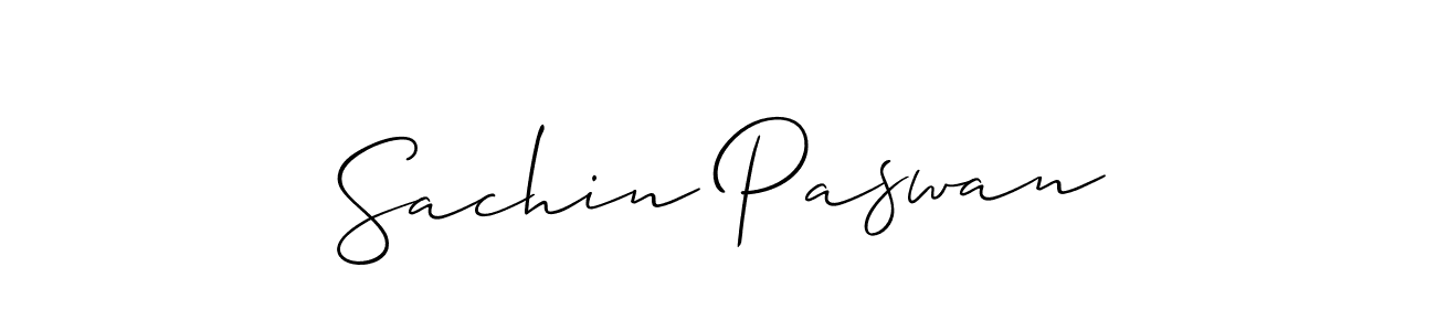 How to make Sachin Paswan name signature. Use Allison_Script style for creating short signs online. This is the latest handwritten sign. Sachin Paswan signature style 2 images and pictures png