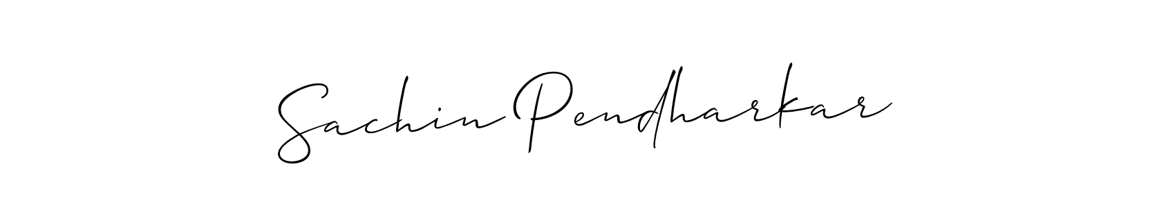 Sachin Pendharkar stylish signature style. Best Handwritten Sign (Allison_Script) for my name. Handwritten Signature Collection Ideas for my name Sachin Pendharkar. Sachin Pendharkar signature style 2 images and pictures png