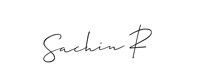 Allison_Script is a professional signature style that is perfect for those who want to add a touch of class to their signature. It is also a great choice for those who want to make their signature more unique. Get Sachin R name to fancy signature for free. Sachin R signature style 2 images and pictures png