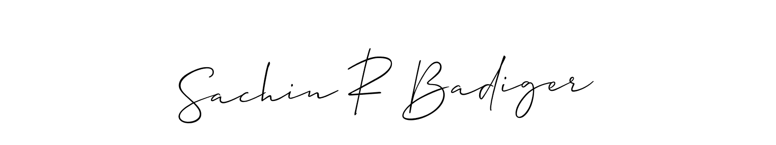 Design your own signature with our free online signature maker. With this signature software, you can create a handwritten (Allison_Script) signature for name Sachin R Badiger. Sachin R Badiger signature style 2 images and pictures png