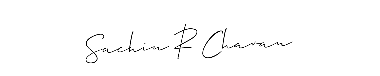 How to make Sachin R Chavan name signature. Use Allison_Script style for creating short signs online. This is the latest handwritten sign. Sachin R Chavan signature style 2 images and pictures png