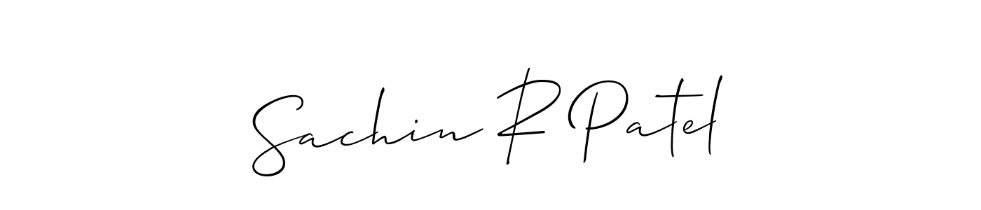 How to make Sachin R Patel name signature. Use Allison_Script style for creating short signs online. This is the latest handwritten sign. Sachin R Patel signature style 2 images and pictures png