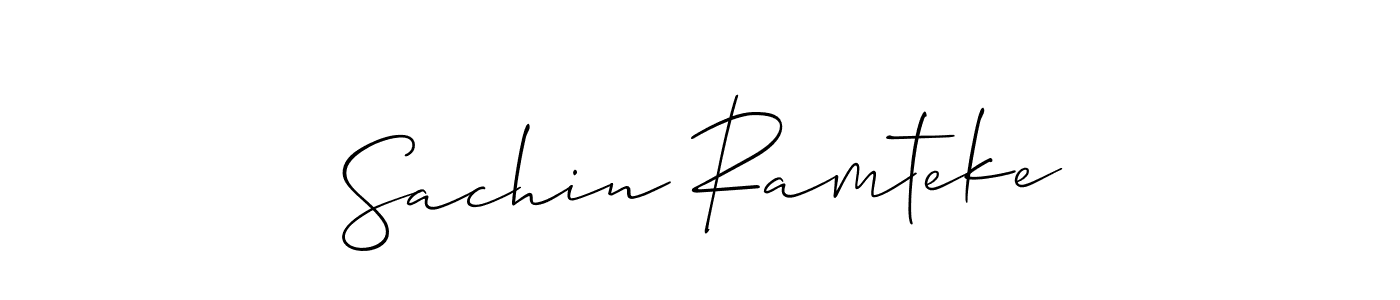 The best way (Allison_Script) to make a short signature is to pick only two or three words in your name. The name Sachin Ramteke include a total of six letters. For converting this name. Sachin Ramteke signature style 2 images and pictures png