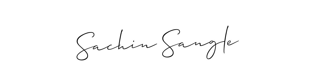 You should practise on your own different ways (Allison_Script) to write your name (Sachin Sangle) in signature. don't let someone else do it for you. Sachin Sangle signature style 2 images and pictures png