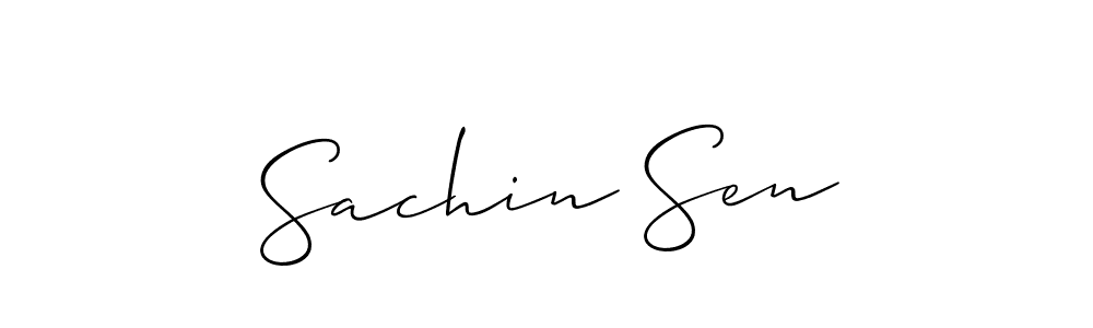 Create a beautiful signature design for name Sachin Sen. With this signature (Allison_Script) fonts, you can make a handwritten signature for free. Sachin Sen signature style 2 images and pictures png