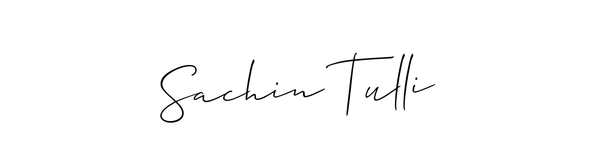 How to make Sachin Tulli name signature. Use Allison_Script style for creating short signs online. This is the latest handwritten sign. Sachin Tulli signature style 2 images and pictures png