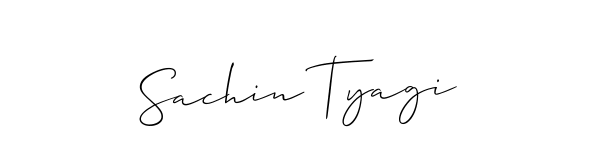 Also we have Sachin Tyagi name is the best signature style. Create professional handwritten signature collection using Allison_Script autograph style. Sachin Tyagi signature style 2 images and pictures png