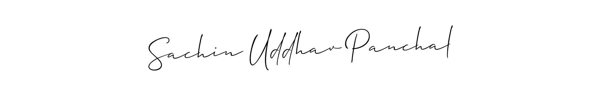 The best way (Allison_Script) to make a short signature is to pick only two or three words in your name. The name Sachin Uddhav Panchal include a total of six letters. For converting this name. Sachin Uddhav Panchal signature style 2 images and pictures png