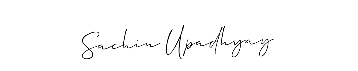 How to make Sachin Upadhyay name signature. Use Allison_Script style for creating short signs online. This is the latest handwritten sign. Sachin Upadhyay signature style 2 images and pictures png