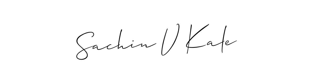 Use a signature maker to create a handwritten signature online. With this signature software, you can design (Allison_Script) your own signature for name Sachin V Kale. Sachin V Kale signature style 2 images and pictures png