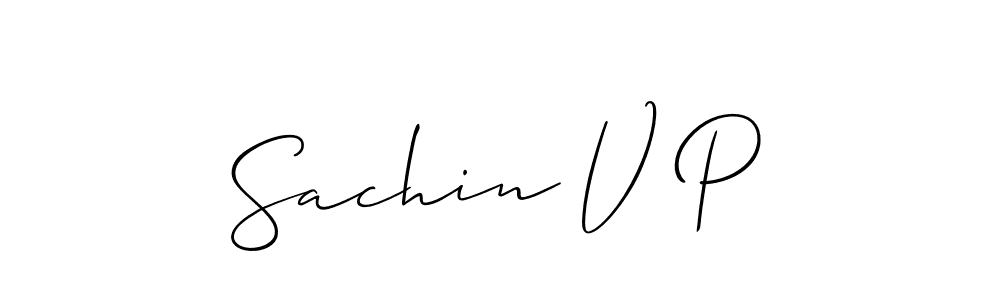 Also You can easily find your signature by using the search form. We will create Sachin V P name handwritten signature images for you free of cost using Allison_Script sign style. Sachin V P signature style 2 images and pictures png