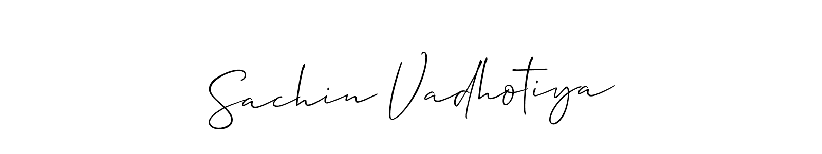 How to Draw Sachin Vadhotiya signature style? Allison_Script is a latest design signature styles for name Sachin Vadhotiya. Sachin Vadhotiya signature style 2 images and pictures png