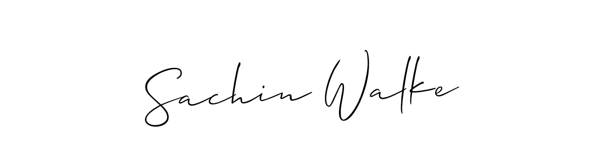 This is the best signature style for the Sachin Walke name. Also you like these signature font (Allison_Script). Mix name signature. Sachin Walke signature style 2 images and pictures png