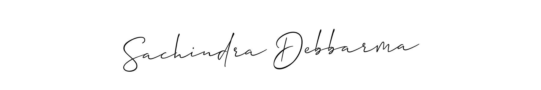 Design your own signature with our free online signature maker. With this signature software, you can create a handwritten (Allison_Script) signature for name Sachindra Debbarma. Sachindra Debbarma signature style 2 images and pictures png
