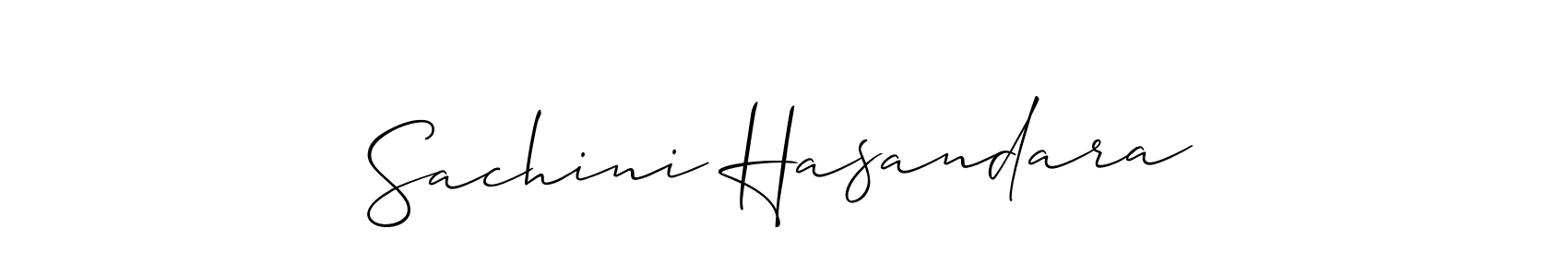 Allison_Script is a professional signature style that is perfect for those who want to add a touch of class to their signature. It is also a great choice for those who want to make their signature more unique. Get Sachini Hasandara name to fancy signature for free. Sachini Hasandara signature style 2 images and pictures png