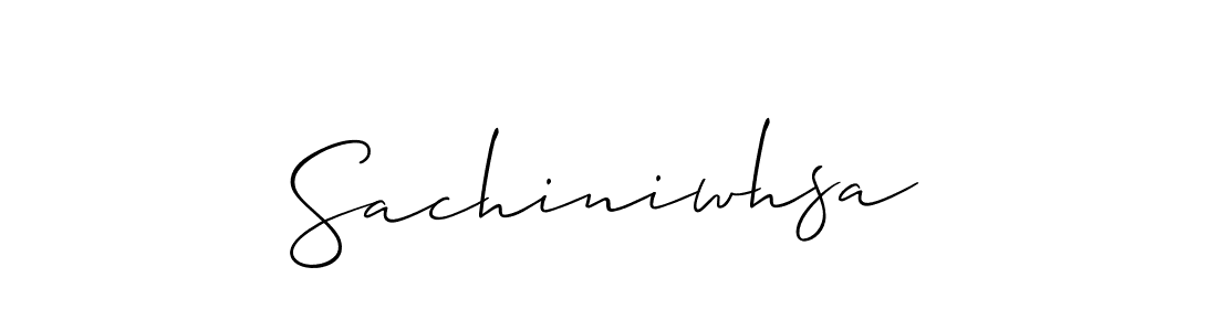 Allison_Script is a professional signature style that is perfect for those who want to add a touch of class to their signature. It is also a great choice for those who want to make their signature more unique. Get Sachiniwhsa name to fancy signature for free. Sachiniwhsa signature style 2 images and pictures png