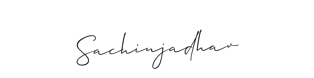 You should practise on your own different ways (Allison_Script) to write your name (Sachinjadhav) in signature. don't let someone else do it for you. Sachinjadhav signature style 2 images and pictures png