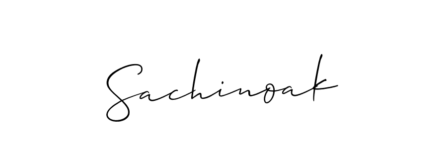 How to Draw Sachinoak signature style? Allison_Script is a latest design signature styles for name Sachinoak. Sachinoak signature style 2 images and pictures png