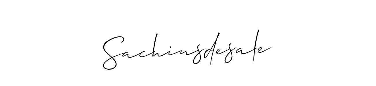 How to make Sachinsdesale signature? Allison_Script is a professional autograph style. Create handwritten signature for Sachinsdesale name. Sachinsdesale signature style 2 images and pictures png