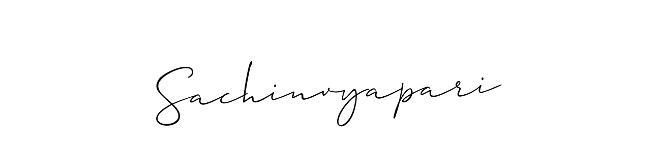 Make a beautiful signature design for name Sachinvyapari. With this signature (Allison_Script) style, you can create a handwritten signature for free. Sachinvyapari signature style 2 images and pictures png