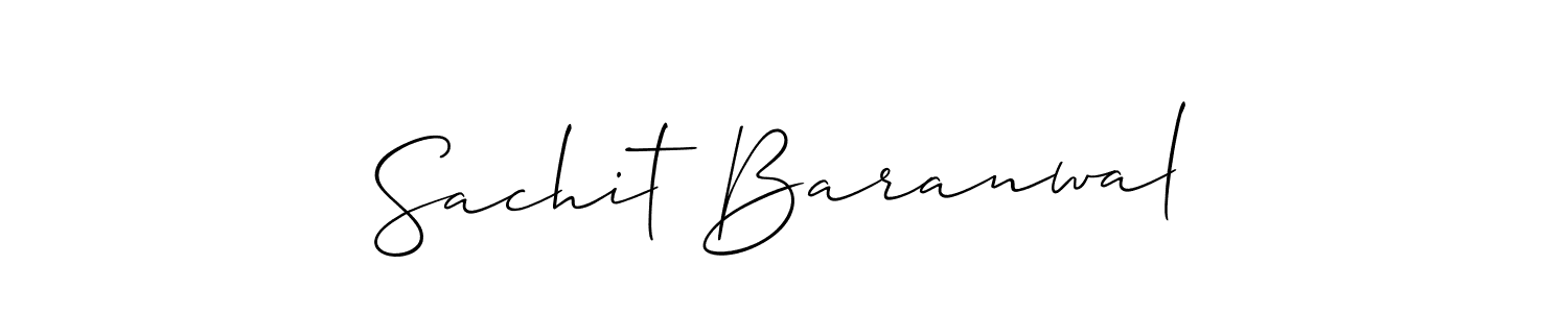 Design your own signature with our free online signature maker. With this signature software, you can create a handwritten (Allison_Script) signature for name Sachit Baranwal. Sachit Baranwal signature style 2 images and pictures png