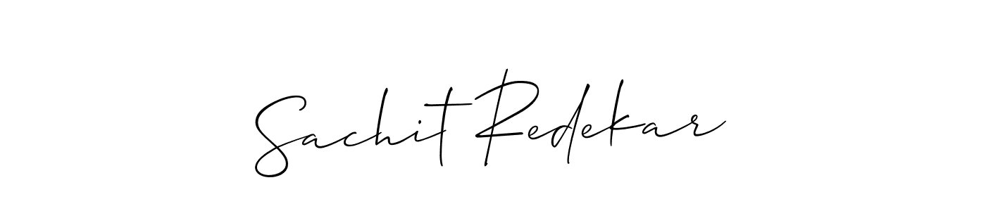 Use a signature maker to create a handwritten signature online. With this signature software, you can design (Allison_Script) your own signature for name Sachit Redekar. Sachit Redekar signature style 2 images and pictures png