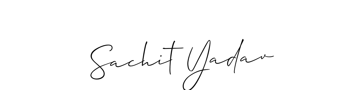 Sachit Yadav stylish signature style. Best Handwritten Sign (Allison_Script) for my name. Handwritten Signature Collection Ideas for my name Sachit Yadav. Sachit Yadav signature style 2 images and pictures png