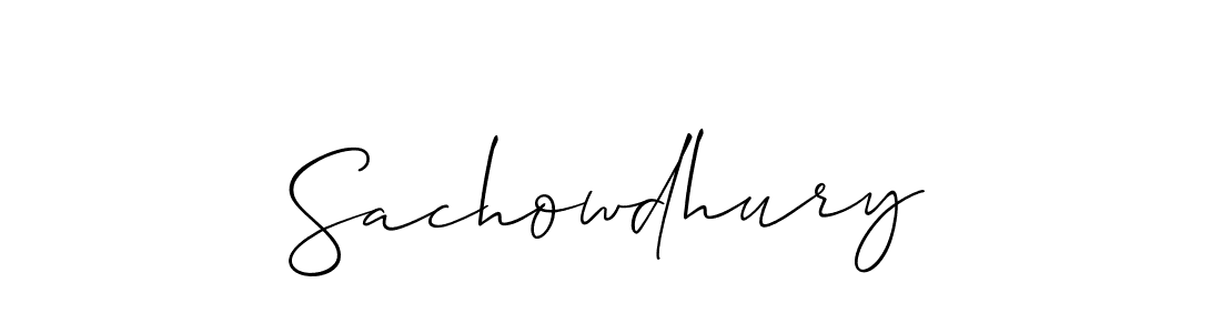 How to make Sachowdhury name signature. Use Allison_Script style for creating short signs online. This is the latest handwritten sign. Sachowdhury signature style 2 images and pictures png