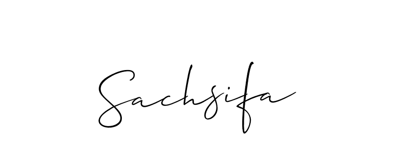 Allison_Script is a professional signature style that is perfect for those who want to add a touch of class to their signature. It is also a great choice for those who want to make their signature more unique. Get Sachsifa name to fancy signature for free. Sachsifa signature style 2 images and pictures png