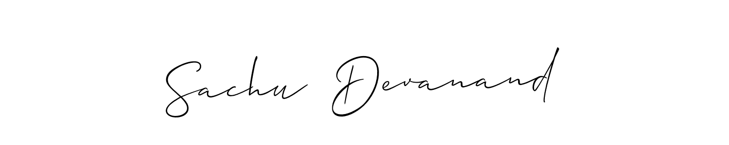 Also we have Sachu  Devanand name is the best signature style. Create professional handwritten signature collection using Allison_Script autograph style. Sachu  Devanand signature style 2 images and pictures png