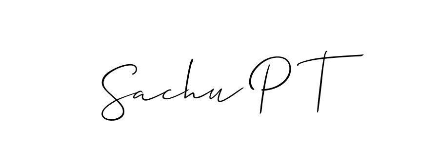 Check out images of Autograph of Sachu P T name. Actor Sachu P T Signature Style. Allison_Script is a professional sign style online. Sachu P T signature style 2 images and pictures png