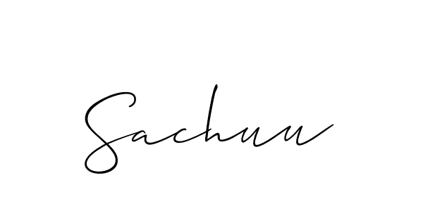Design your own signature with our free online signature maker. With this signature software, you can create a handwritten (Allison_Script) signature for name Sachuu. Sachuu signature style 2 images and pictures png