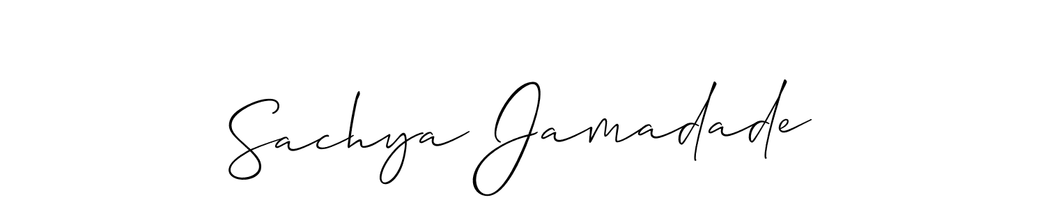 How to Draw Sachya Jamadade signature style? Allison_Script is a latest design signature styles for name Sachya Jamadade. Sachya Jamadade signature style 2 images and pictures png