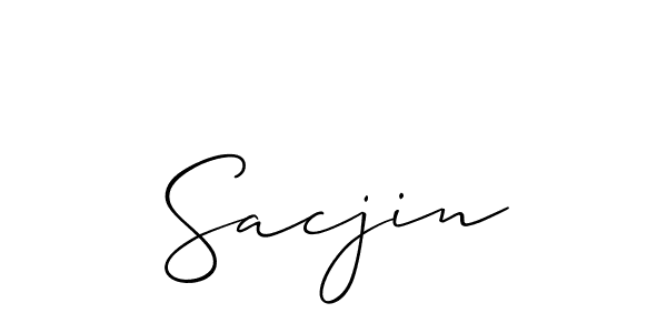 Also You can easily find your signature by using the search form. We will create Sacjin name handwritten signature images for you free of cost using Allison_Script sign style. Sacjin signature style 2 images and pictures png