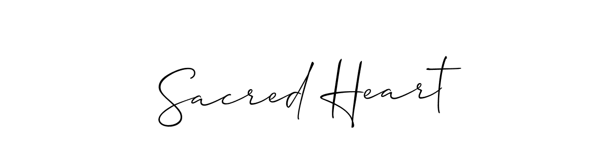 Also we have Sacred Heart name is the best signature style. Create professional handwritten signature collection using Allison_Script autograph style. Sacred Heart signature style 2 images and pictures png