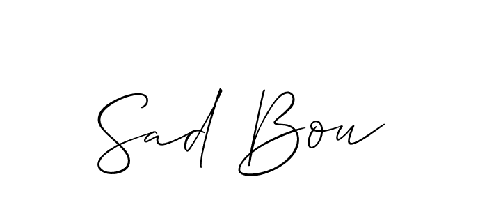 It looks lik you need a new signature style for name Sad Bou. Design unique handwritten (Allison_Script) signature with our free signature maker in just a few clicks. Sad Bou signature style 2 images and pictures png