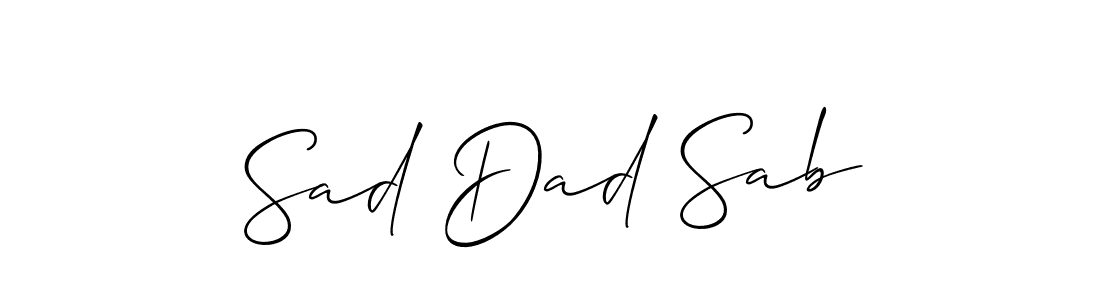 Create a beautiful signature design for name Sad Dad Sab. With this signature (Allison_Script) fonts, you can make a handwritten signature for free. Sad Dad Sab signature style 2 images and pictures png