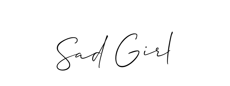 You should practise on your own different ways (Allison_Script) to write your name (Sad Girl) in signature. don't let someone else do it for you. Sad Girl signature style 2 images and pictures png