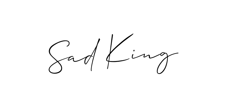 Allison_Script is a professional signature style that is perfect for those who want to add a touch of class to their signature. It is also a great choice for those who want to make their signature more unique. Get Sad King name to fancy signature for free. Sad King signature style 2 images and pictures png