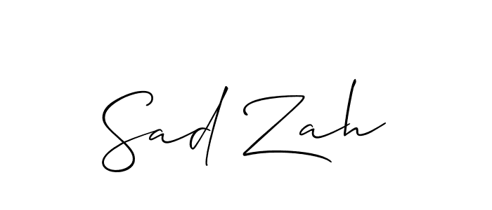 Also we have Sad Zah name is the best signature style. Create professional handwritten signature collection using Allison_Script autograph style. Sad Zah signature style 2 images and pictures png