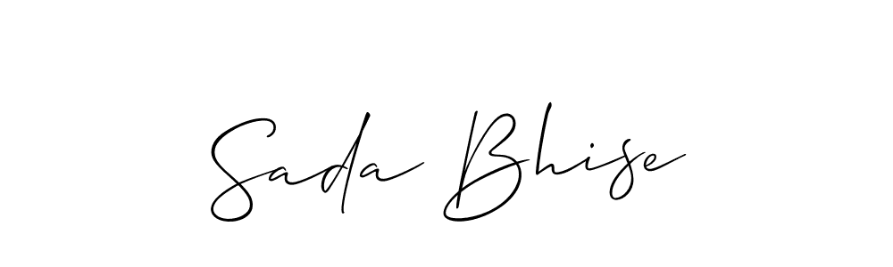 Make a beautiful signature design for name Sada Bhise. With this signature (Allison_Script) style, you can create a handwritten signature for free. Sada Bhise signature style 2 images and pictures png