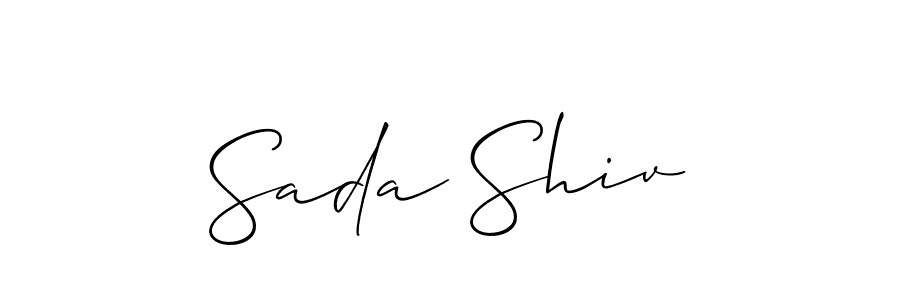 Also we have Sada Shiv name is the best signature style. Create professional handwritten signature collection using Allison_Script autograph style. Sada Shiv signature style 2 images and pictures png