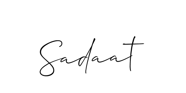 Best and Professional Signature Style for Sadaat. Allison_Script Best Signature Style Collection. Sadaat signature style 2 images and pictures png