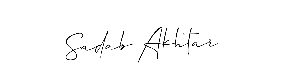 You should practise on your own different ways (Allison_Script) to write your name (Sadab Akhtar) in signature. don't let someone else do it for you. Sadab Akhtar signature style 2 images and pictures png