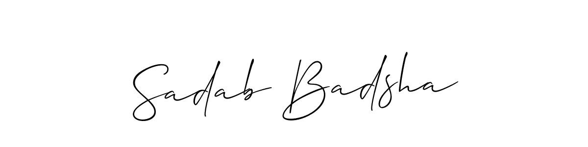 How to make Sadab Badsha signature? Allison_Script is a professional autograph style. Create handwritten signature for Sadab Badsha name. Sadab Badsha signature style 2 images and pictures png
