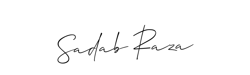 Best and Professional Signature Style for Sadab Raza. Allison_Script Best Signature Style Collection. Sadab Raza signature style 2 images and pictures png