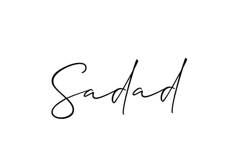 Sadad stylish signature style. Best Handwritten Sign (Allison_Script) for my name. Handwritten Signature Collection Ideas for my name Sadad. Sadad signature style 2 images and pictures png