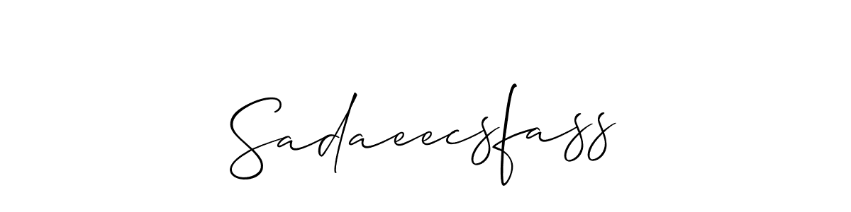 Once you've used our free online signature maker to create your best signature Allison_Script style, it's time to enjoy all of the benefits that Sadaeecsfass name signing documents. Sadaeecsfass signature style 2 images and pictures png