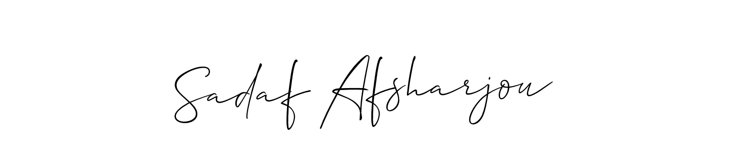 You should practise on your own different ways (Allison_Script) to write your name (Sadaf Afsharjou) in signature. don't let someone else do it for you. Sadaf Afsharjou signature style 2 images and pictures png